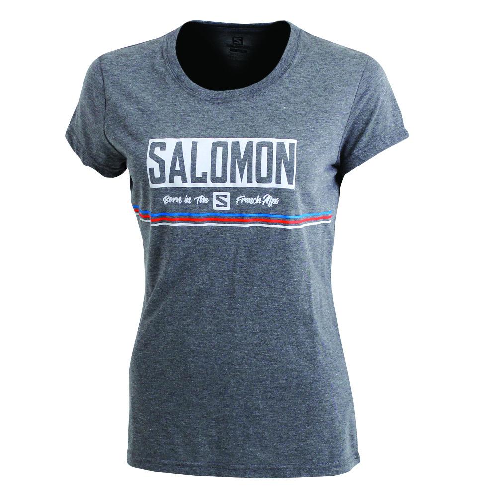 Salomon Singapore Womens T-shirts - 1947 SS W Black | 58463-UACQ